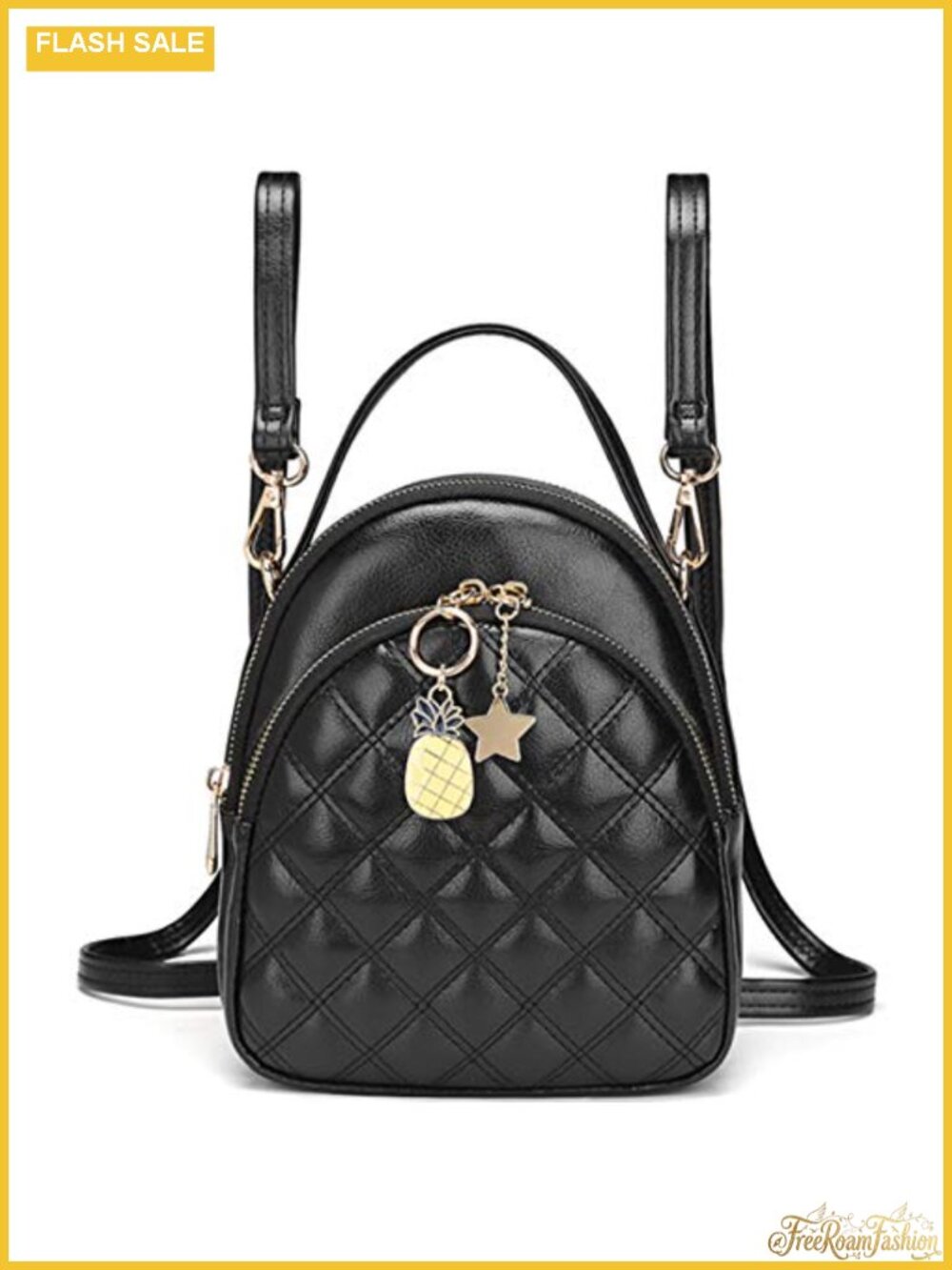Mini Backpack Purse Faux Leather 3-in-1 Convertible Women's Handbag